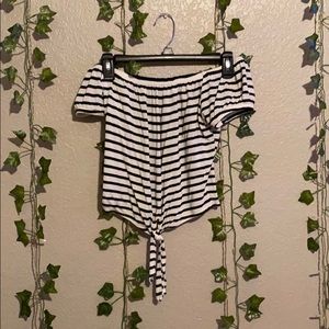 Tillys white and black stripe off the shirt